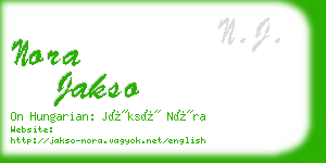 nora jakso business card